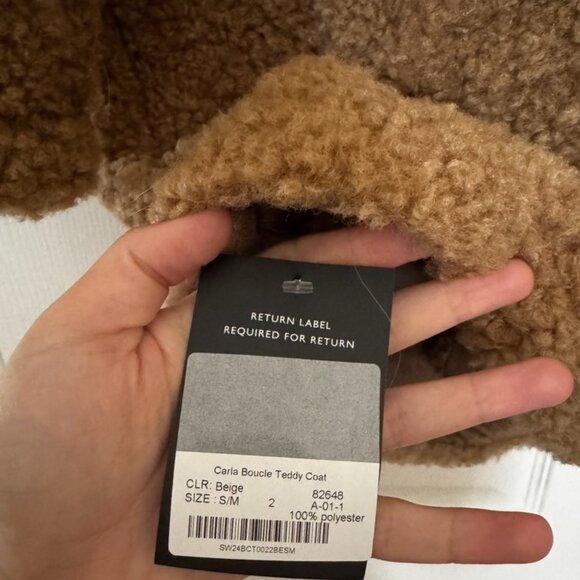 Storets Boucle Teddy Coat - Brown - Picture 4 of 6